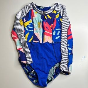☀️ MAAJI Girls Reversible Long Sleeve Rashguard One Piece Swimsuit ☀️